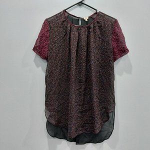 Aritzia Wilfred Silk Open Back Short Sleeve Top Medium